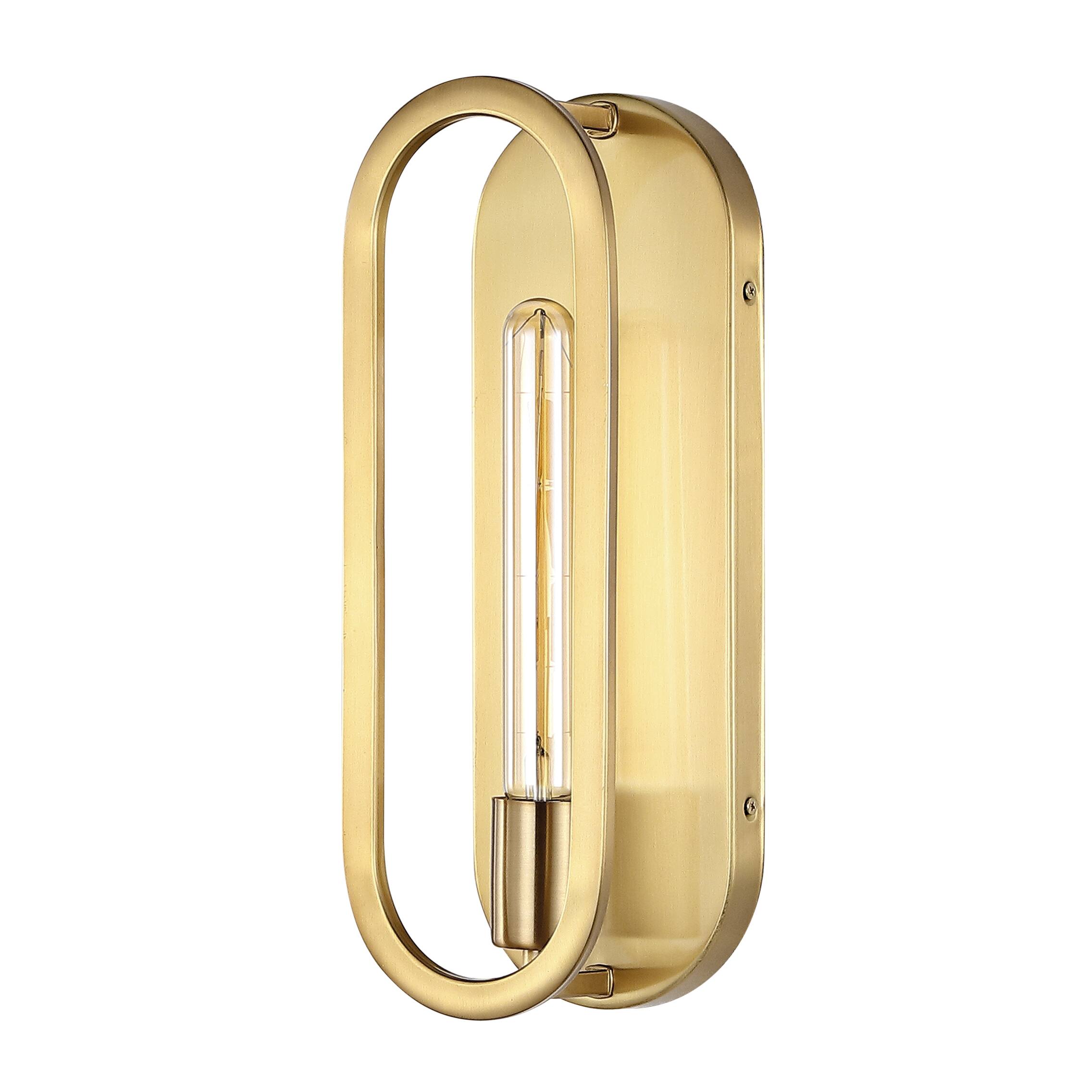 Alt View 5. Jonathan Y - Emilia 4.75" 1-Light Modern Bohemian Iron LED Sconce, Brass Gold - Brass Gold.