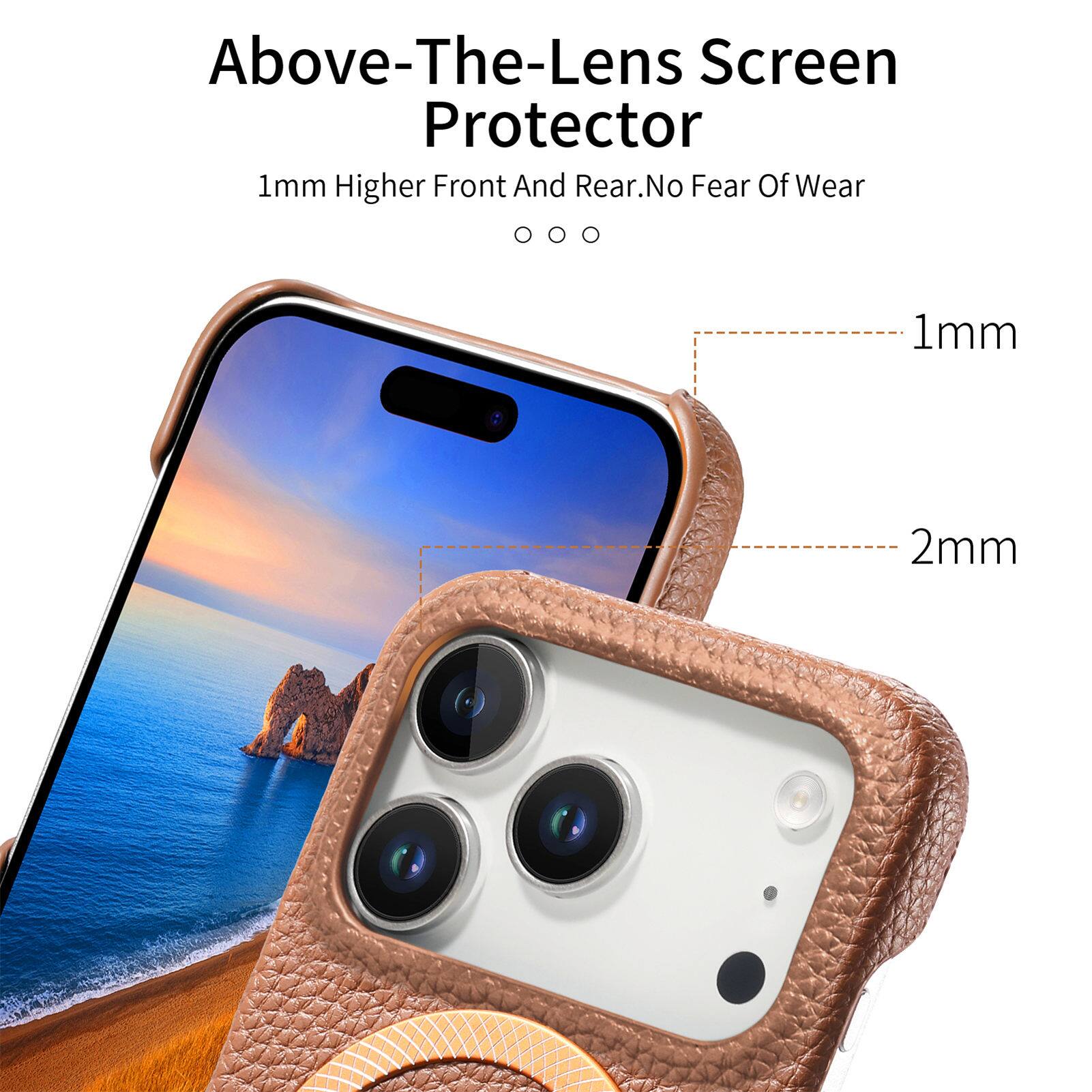 Above-The-Lens Screen Protector  
1mm Higher Front And Rear. No Fear Of Wear  
1mm  
2mm