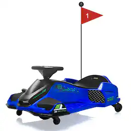 GARVEE - 12V Kids' Drift Car: 45W Motor, 7Ah Battery, Adjustable Speed to 5MPH, LED Lights, Music & USB Port.