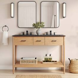 Zaire Bathroom Vanity Basin Included by Modway - Natural Black