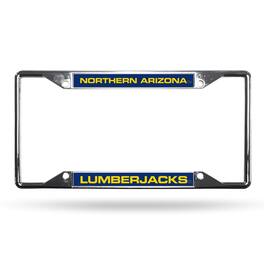 Rico Industries - Northern Arizona-Lumberjack's All Corner EZ View Chrome Metal Laser Cut License Plate Frame - Multi