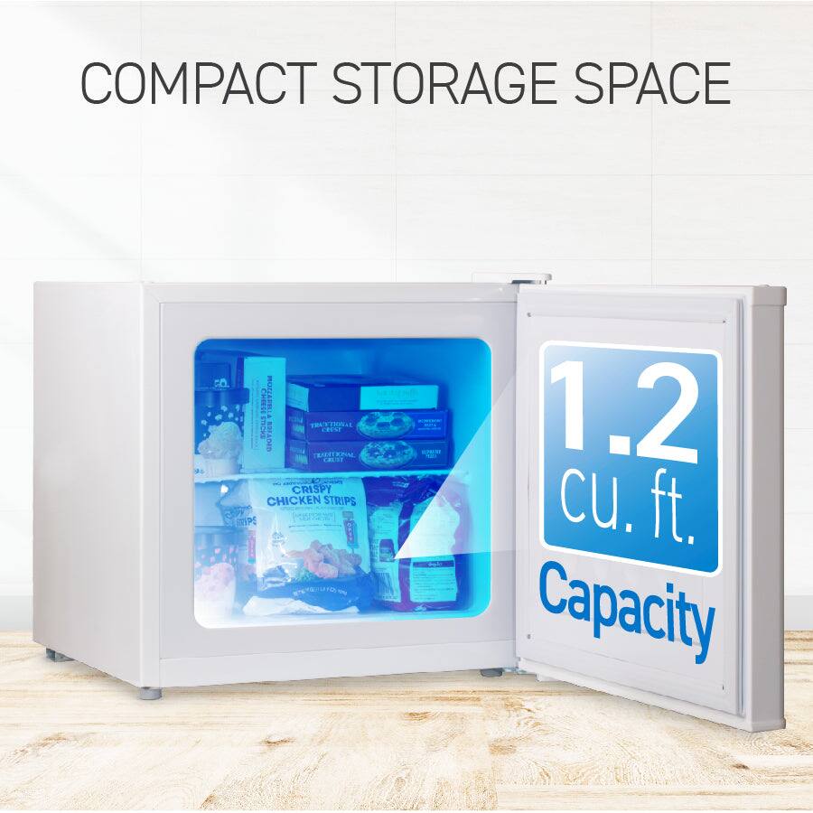 COMPACT STORAGE SPACE

1.2 cu. ft. Capacity