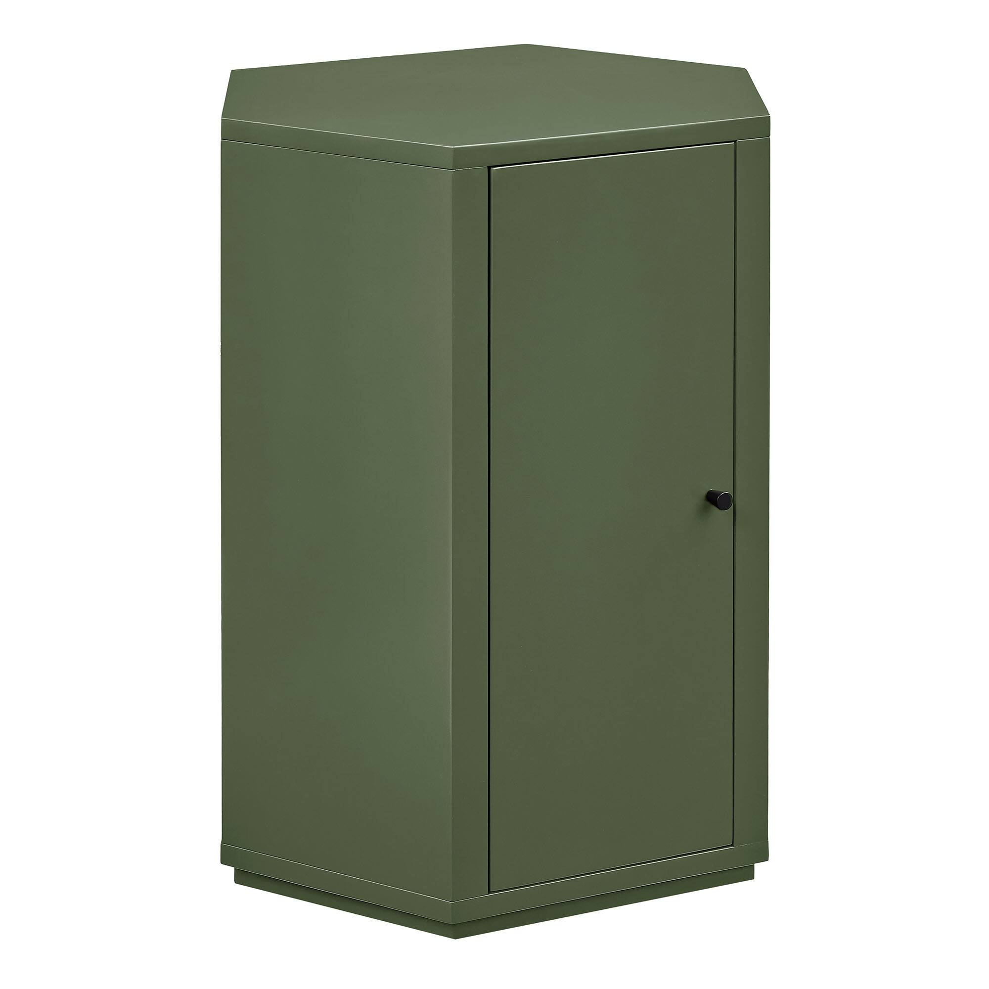 Angle. Modway - Kade Faceted Semi-Gloss Side Table by Modway - Cypress.