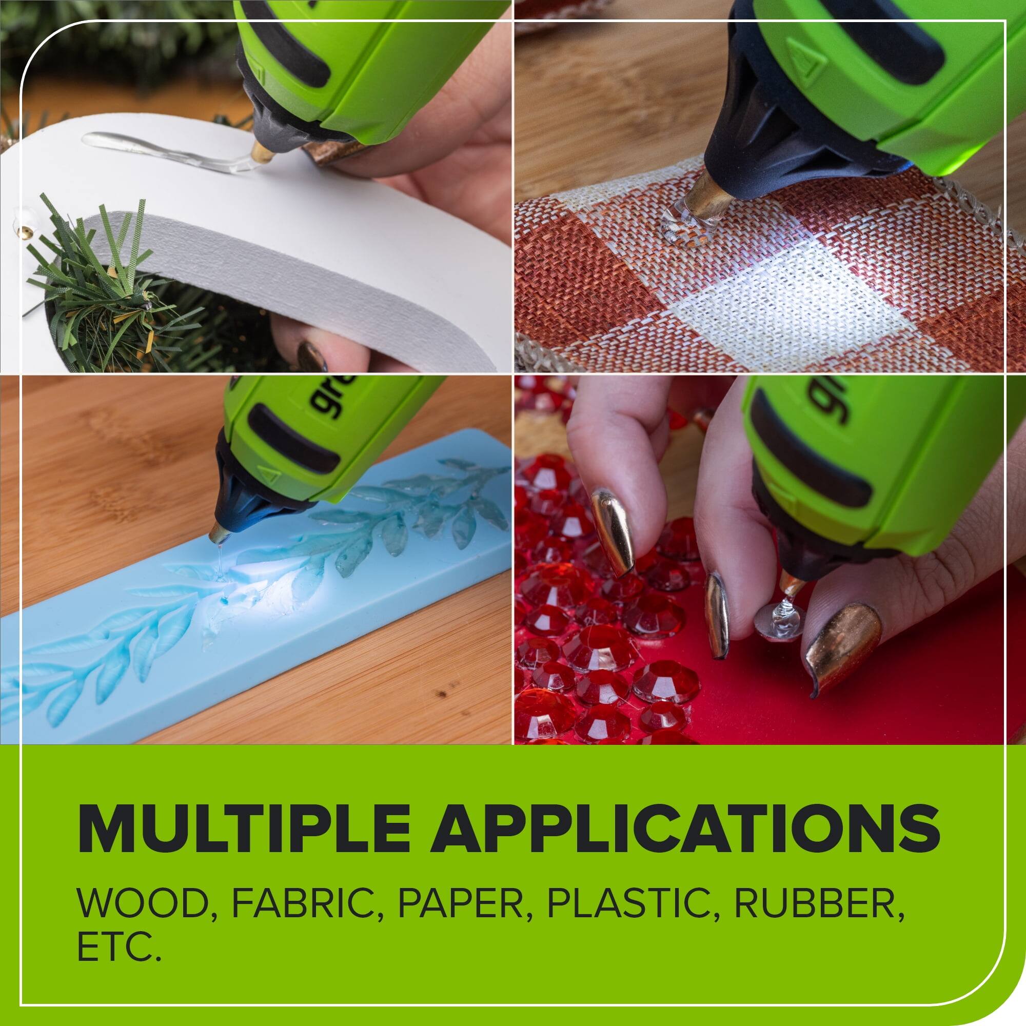 MULTIPLE APPLICATIONS  
WOOD, FABRIC, PAPER, PLASTIC, RUBBER, ETC.