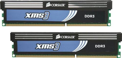 Front Standard. Corsair - 2-Pack 2GB PC3-10600 DDR3 SDRAM Desktop Memory Kit.