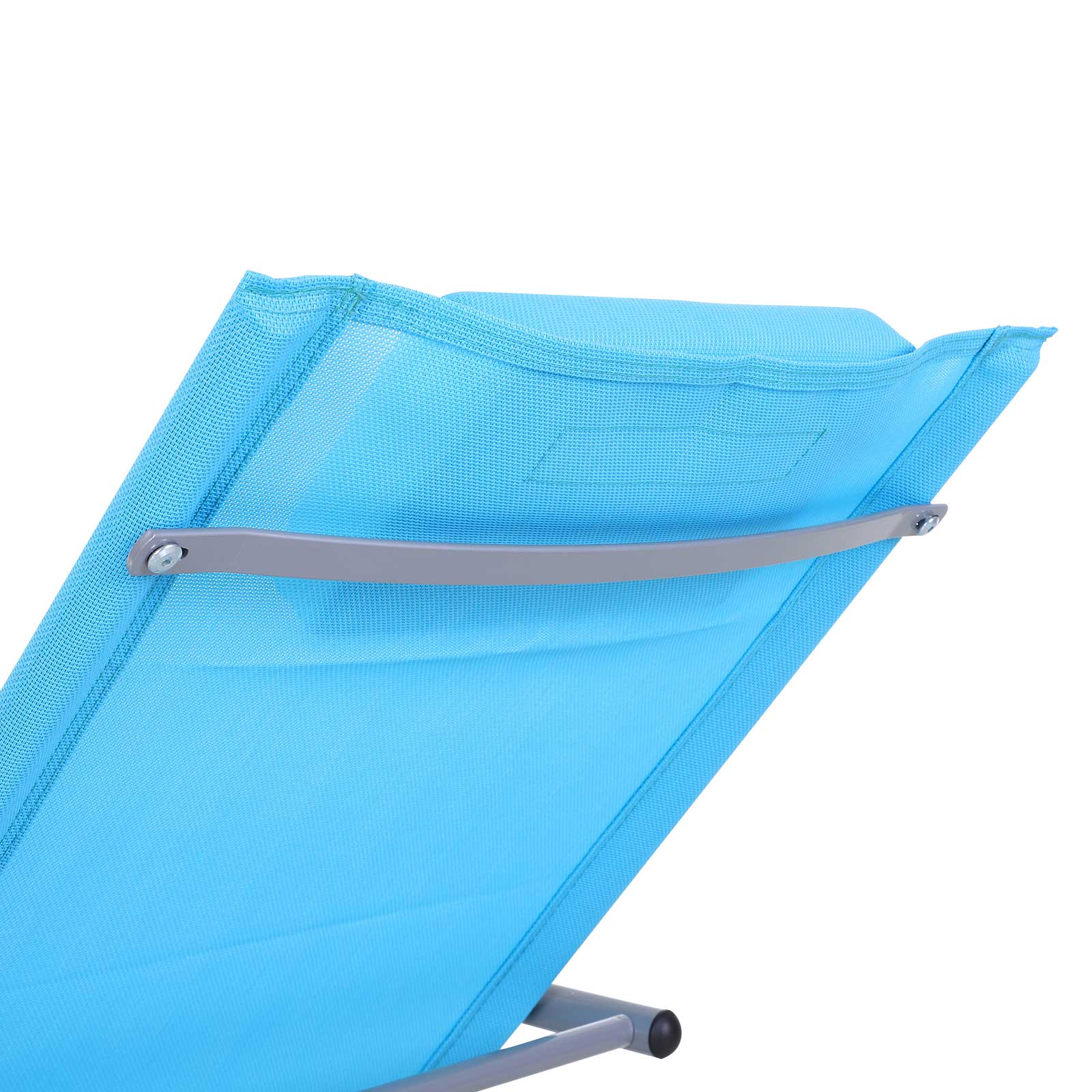 Alt View 5. Outsunny - Zero Gravity Rocking Chair Outdoor Chaise Lounge Chair Recliner Rocker with Detachable Pillow - Blue.