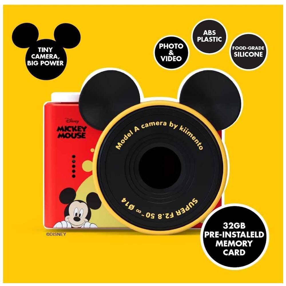 - TINY CAMERA, BIG POWER
- ABS PLASTIC
- PHOTO & VIDEO
- FOOD-GRADE SILICONE
- Model A camera by kimemto
- 32GB PRE-INSTALLED MEMORY CARD
- Disney Mickey Mouse