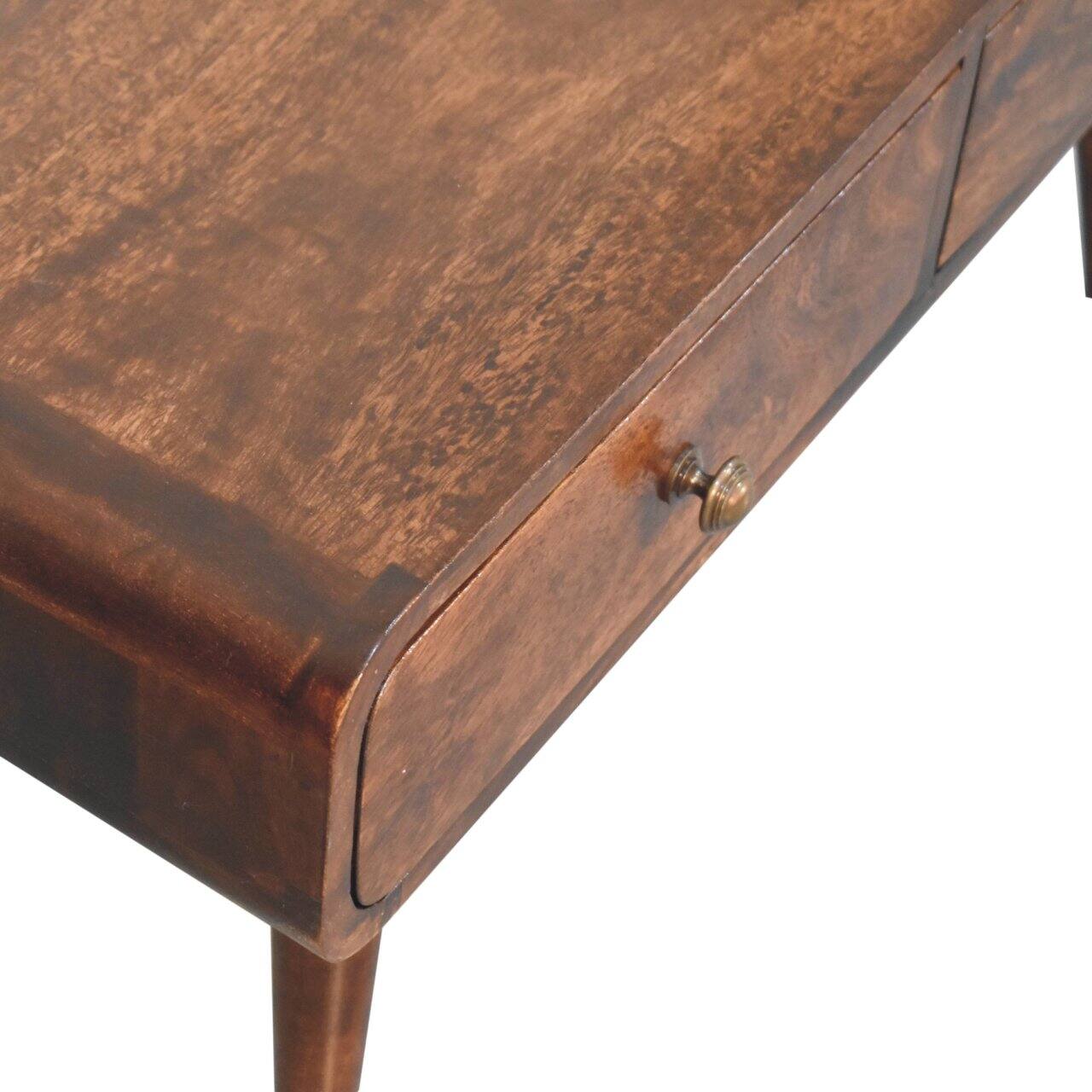 Back. Artisan Furniture - Artisan Furniture Solid Wood California Walnut Sonata Coffee Table, 2 Drawers, Dark Brown - Brown.