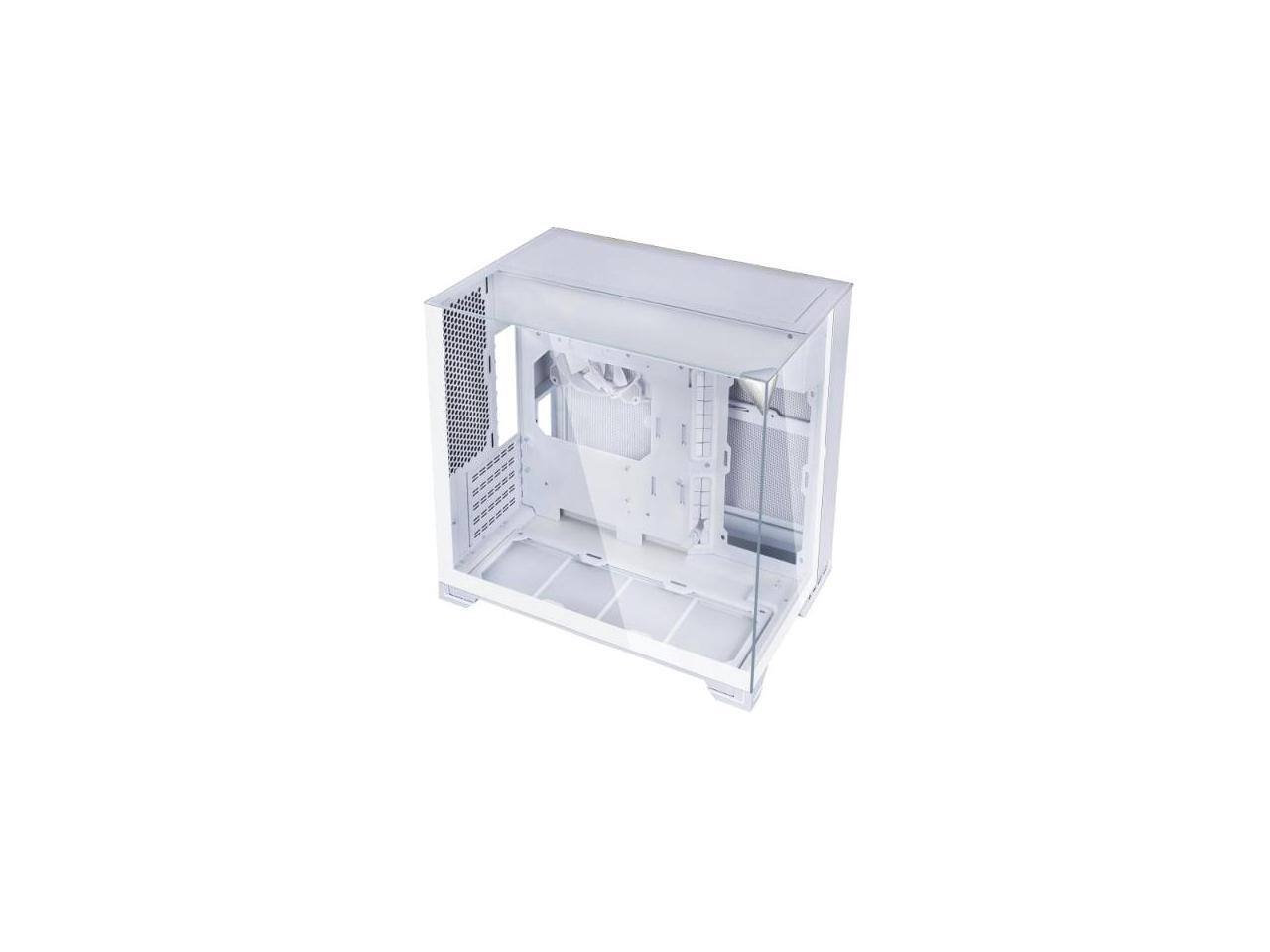 Alt View 7. Lian Li - O11 Vision-M O11VMW Dual-chamber Design Pre-installed 140 mm Fan Micro ATX Case - White.