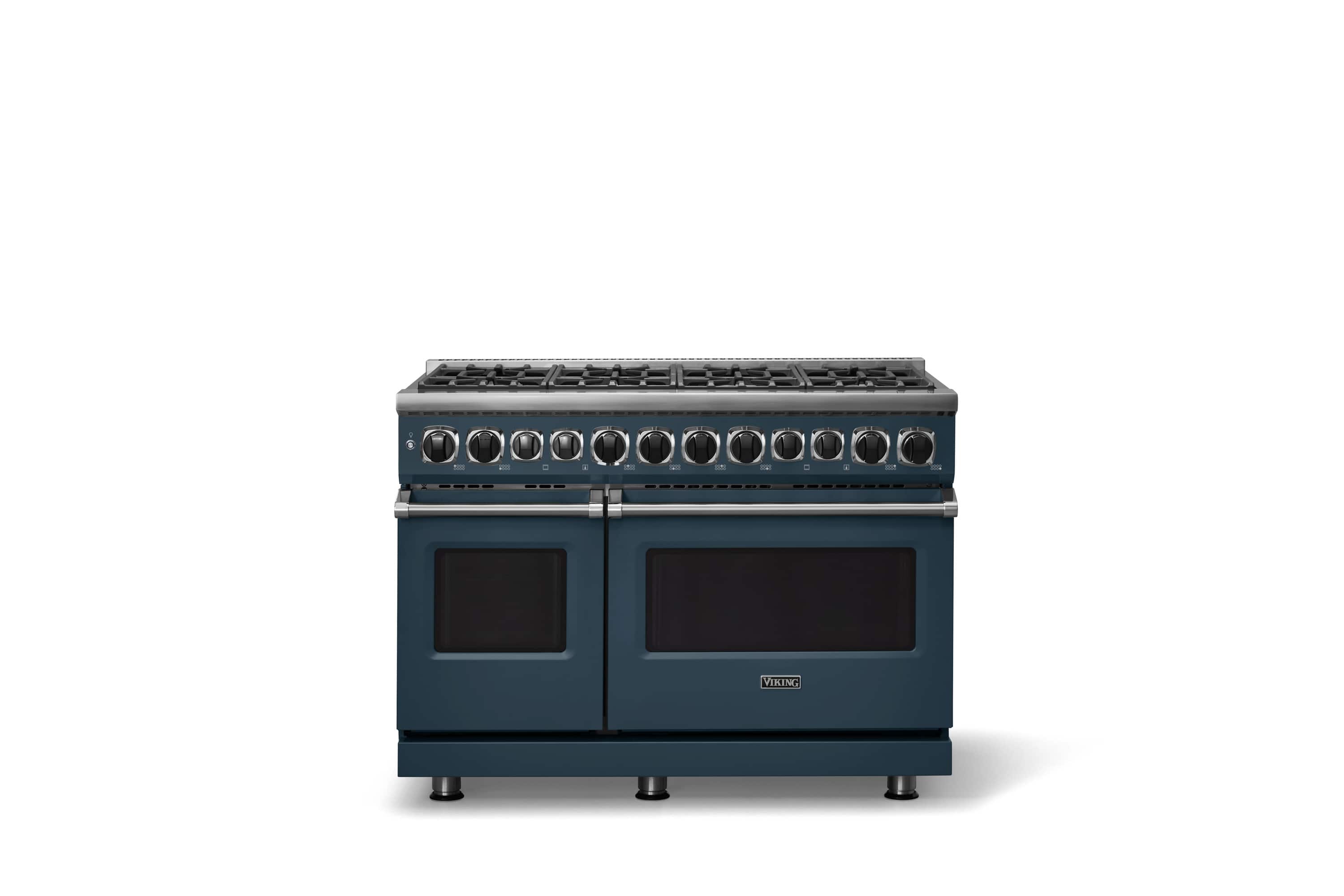 Front. Viking - 48 in. Wide 8 Burner Dual Fuel Sealed Burner Range - Squall.