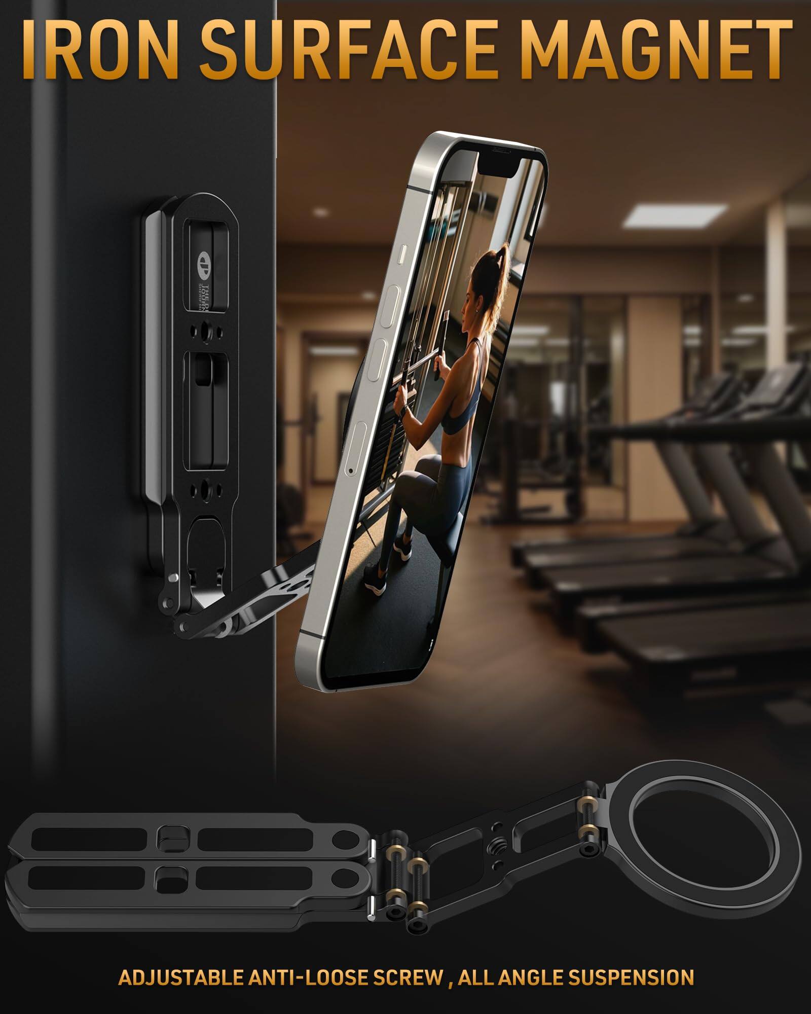 IRON SURFACE MAGNET

ADJUSTABLE ANTI-LOOSE SCREW, ALL ANGLE SUSPENSION