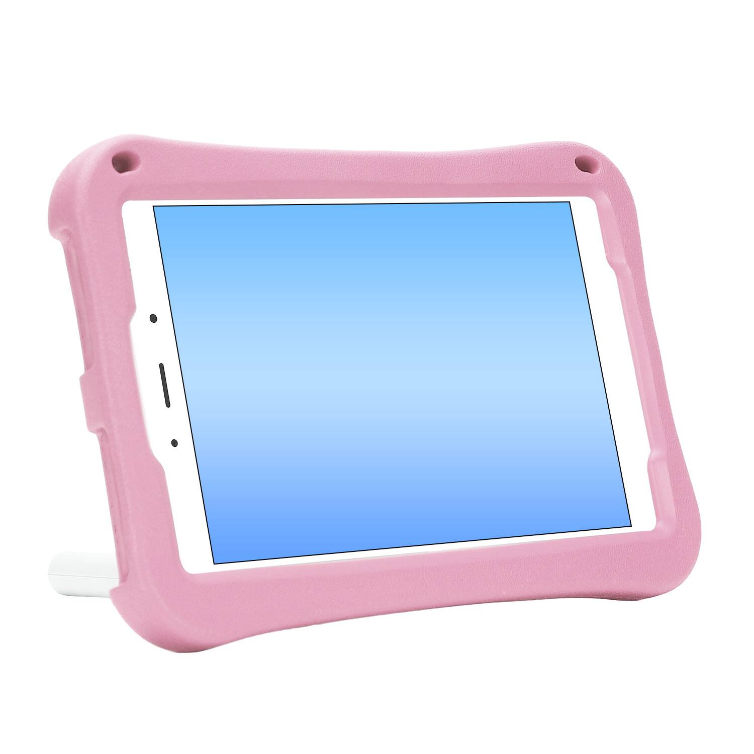 Alt View 2. Dteck - for Samsung Galaxy Tab A9 8.7" 2023 (SM-X110/X115) Rugged Case,Shockproof Heavy Duty EVA Cover with Rotating Stand - Pink.