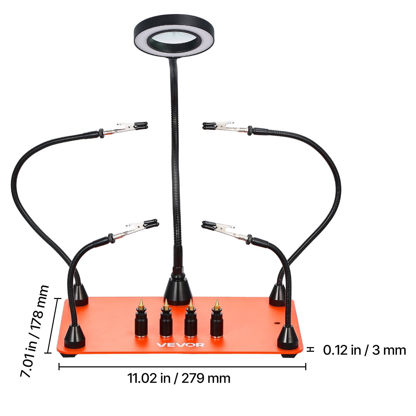 mm 178 I 7.01 in / 178 7.01 in VEVOR 11.02 in / 279 mm H 0.12 in in / 3 / 3 mm