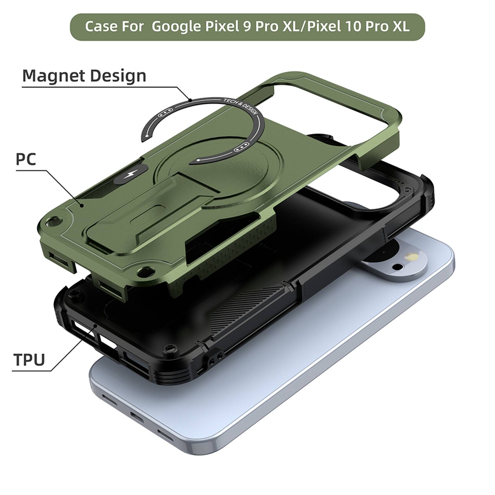 Case For Google Pixel 9 Pro XL/Pixel 10 Pro XL

Magnet Design

PC

TPU