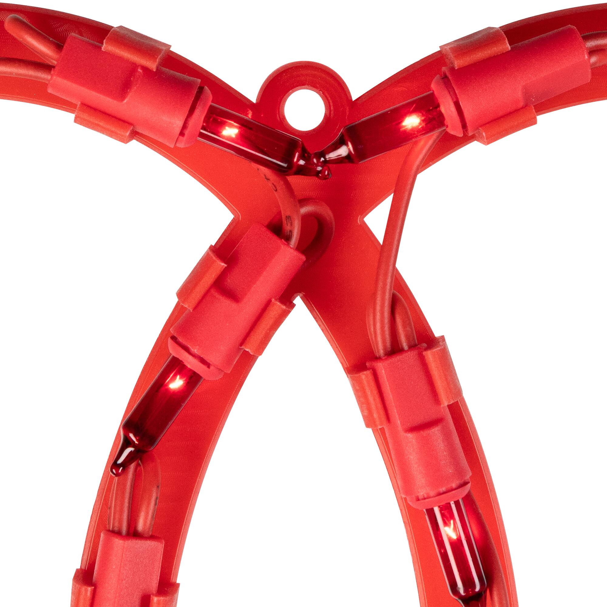 Alt View 5. Northlight - Lighted Double Heart Valentine's Day Window Silhouette - 17" - Red - Red.