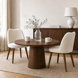 KERDOM - Modern Dining Chairs Set of 2, Fabric Upholstered Kitchen Chair 2pcs for Restaurant, Cafe & Vanity, Armless Dinner Chair - Beige