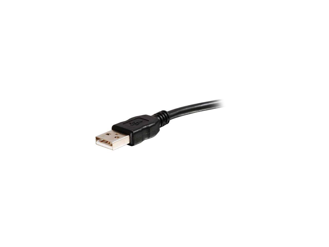 Alt View 1. Cables to Go - C2G 38989 USB 2.0 A to B Active Cable with Center Booster - 25 ft (Black).