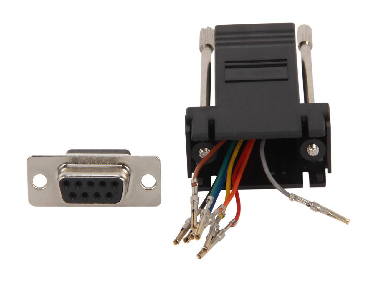 Alt View 1. Cables to Go - C2G 02943 RJ45 to DB9 Female Serial RS232 Modular Adapter, Black.