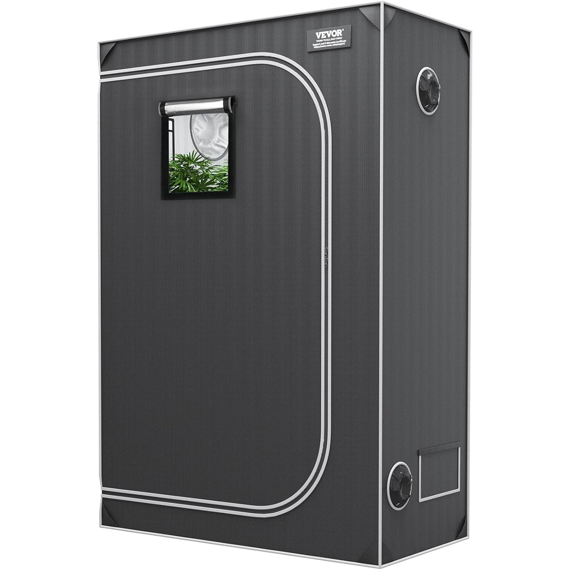 Alt View 8. VEVOR - VEVOR Hydroponic Grow Tent, Complete Indoor Plant Growing System, 4x2’, Black - Black, Gray.