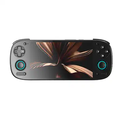 Front. Retroid Pocket - Retroid Pocket 5 - 5.5" Touch Screen Retro Handheld Game Console - 8 GB RAM - 128 GB Storage - Black - BLACK.