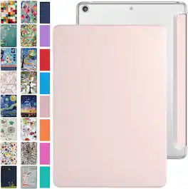 DuraSafe Cases - iPad Air 11" M3/M2 & Air 10.9" 5th/4th Gen Smart Folio Cover with Lightweight Hard Back A2316 A2324 A2325 A2072 A2588 - Light Pink
