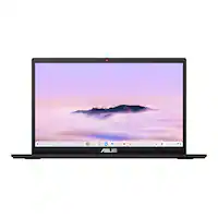 ASUS - CX34 14" FHD Chromebook Plus Laptop with Google AI - Intel Core 5 120U (2024) - 8GB Memory - 128GB Storage - Staid Black - Front_Zoom