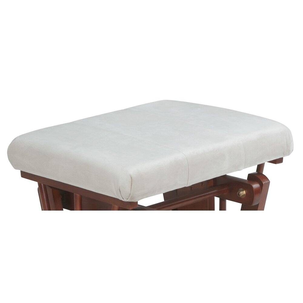 Left. AFG Baby Furniture - Alice Glider Ottoman Cushion Beige - Beige.