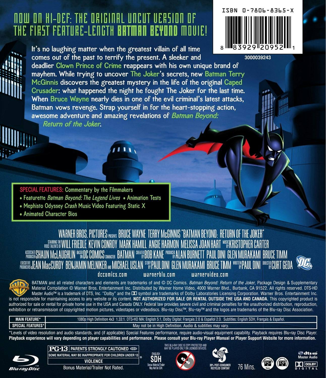 Back. Batman Beyond/Return of the Joker [Blu-ray].