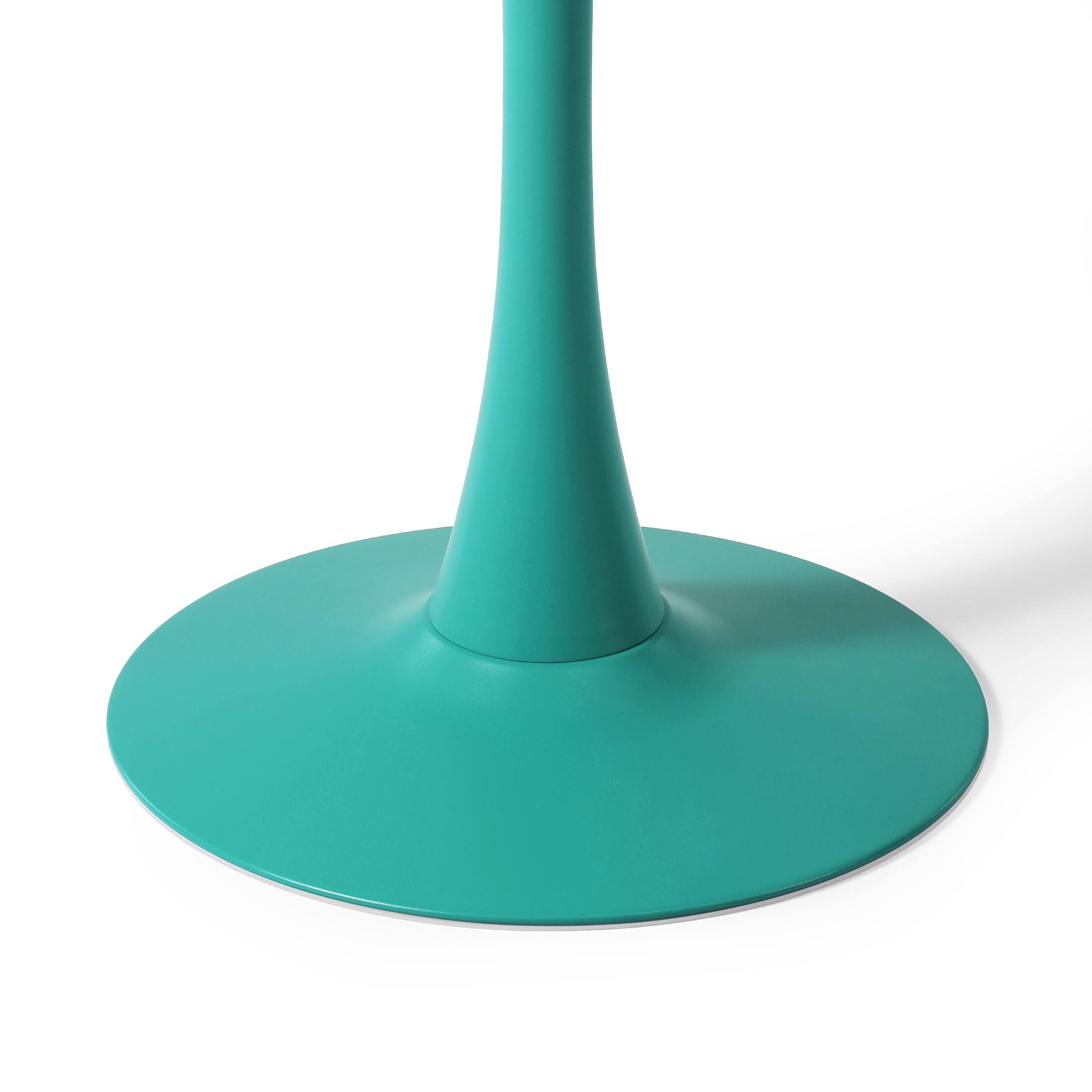 Alt View 1. WestinTrends - WestinTrends Playa 23.5" Round Outdoor Indoor Metal Cocktail Dining Table - Turquoise.