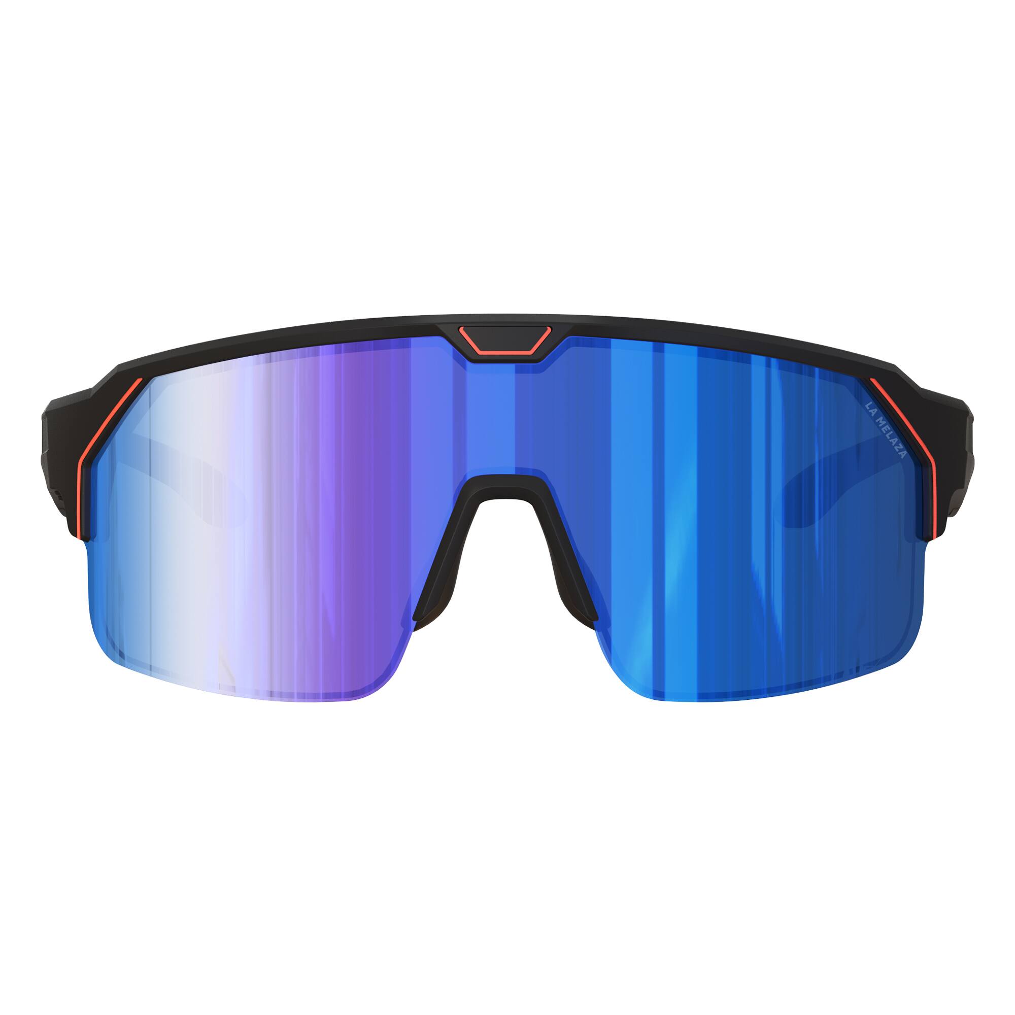 Front. Chamelo - Music Shield Audio Sport Sunglasses with Adjustable Tint - Black - La Melaza #7.