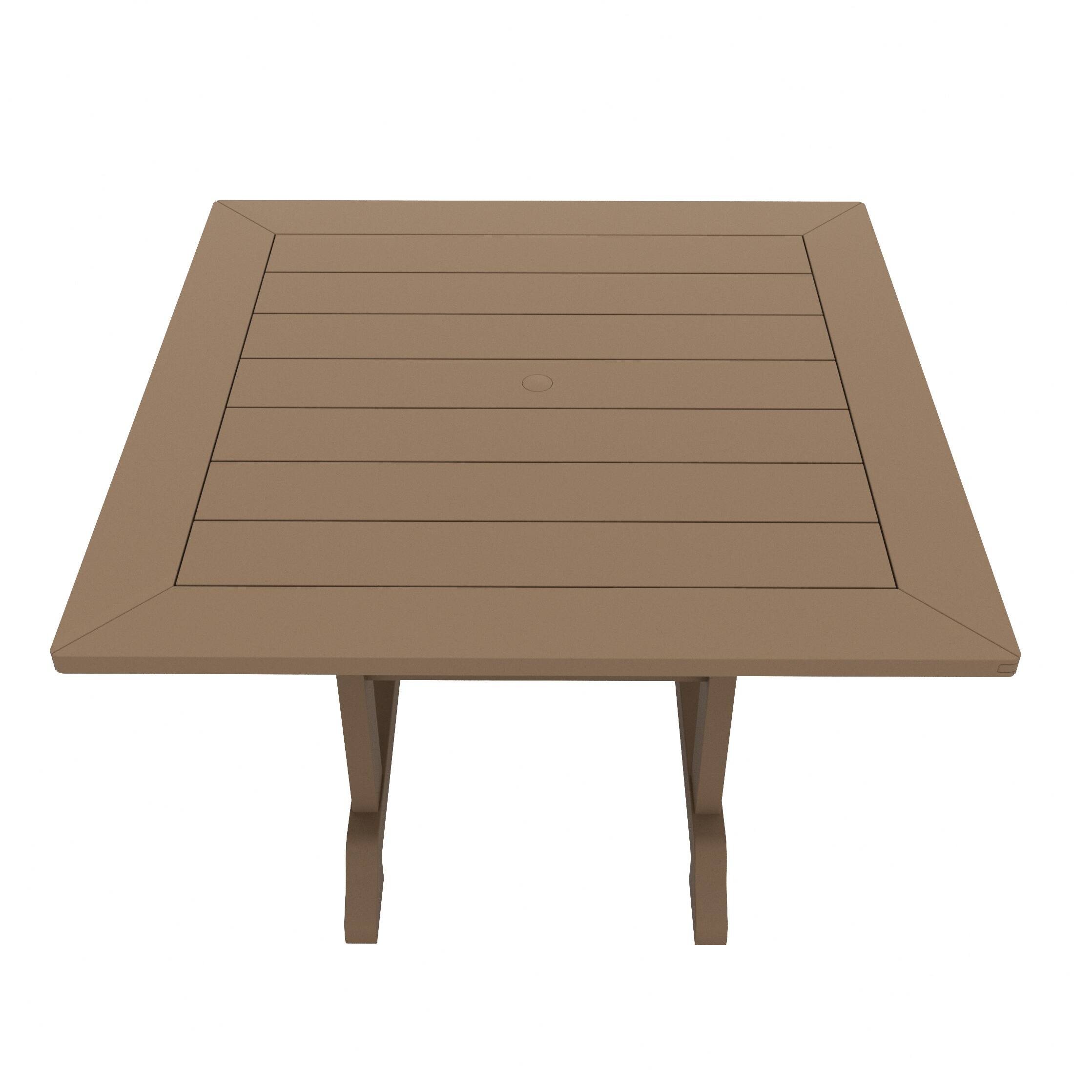 Alt View 1. WestinTrends - WestinTrends Malibu 43" Outdoor Patio Square Dining Table - Weathered Wood.