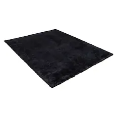 Front. VEVOR - Indoor Plush Area Rugs, 8 x 10 ft Soft Plush Carpet, Furry Shag Area Rugs for Living Room, Bedroom, Sunroom - Black.