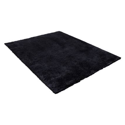 Front. VEVOR - Indoor Plush Area Rugs, 8 x 10 ft Soft Plush Carpet, Furry Shag Area Rugs for Living Room, Bedroom, Sunroom - Black.
