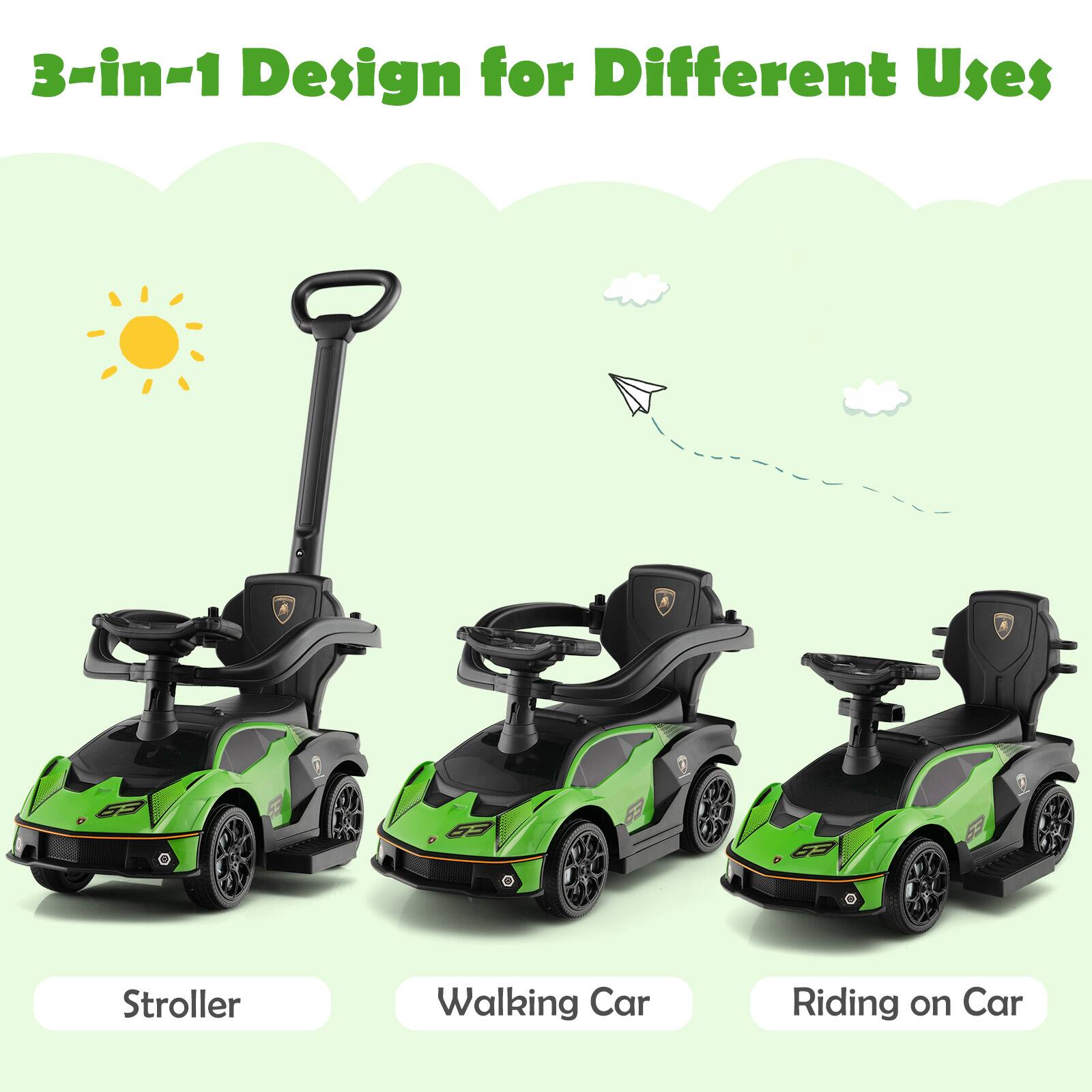 3-in-1 Design for Different Uses

Stroller

Walking Car

Riding on Car