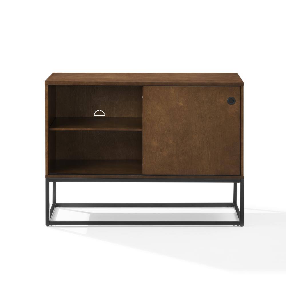 Alt View 2. Crosley Furniture - Byron Record Storage Media Console - Brown.