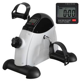 Tiramisubest - Compact Home Rehabilitation Exercise Bike with LED Display, 120KG Capacity - Black|White