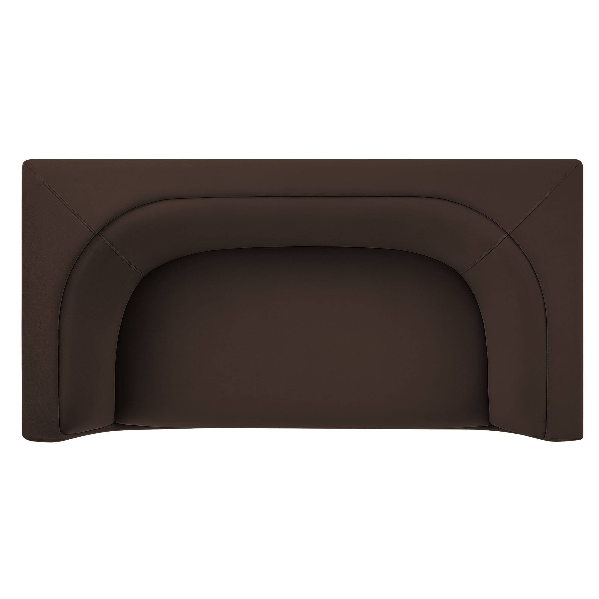 Alt View 7. Modway - Hilda 67" Curved Back Performance Velvet Loveseat by Modway - Chocolate Brown.