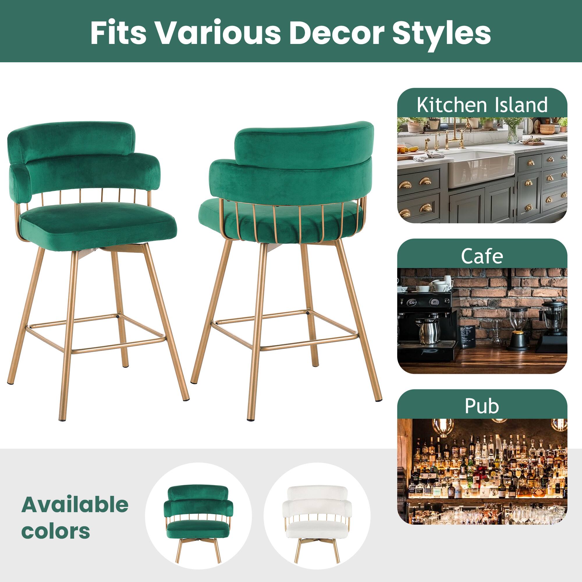 Fits Various Decor Styles

Kitchen Island  
Cafe  
Pub  

Available colors