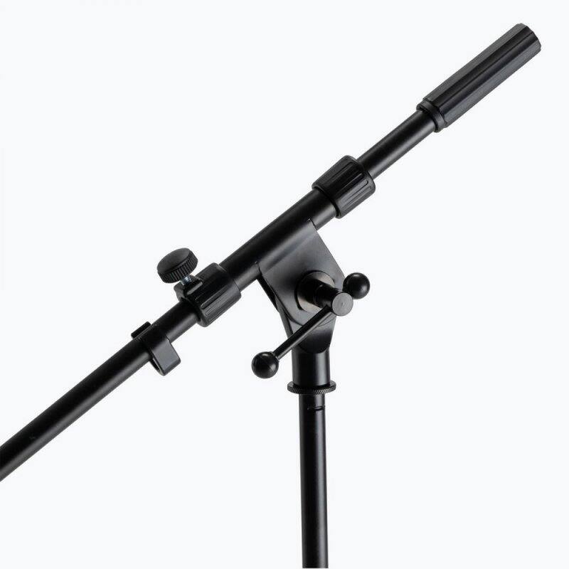 Alt View 2. On Stage Stands - On-Stage MS7411B Short Drum/Amp Tripod Microphone Stand with Boom, Black - Black.
