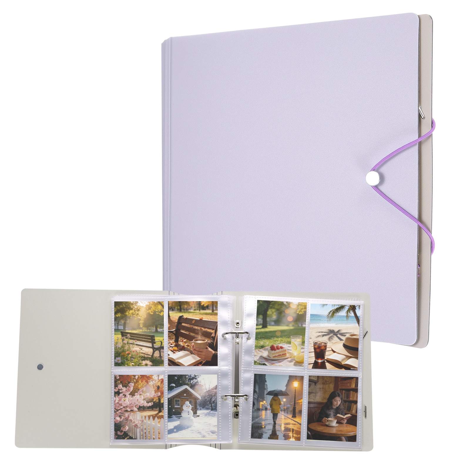 Unique Bargains - Mini Photo Album 3x4 Inch Small Book Holds 100 Pictures for Photos Postcards Family Travel Wedding - Purple price history on PriceWatchPro