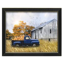 BreeBe - Jonestown Pumpkin Barn Framed Print - 10"x8" - Multicolor