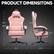 PRODUCT DIMENSIONS
- Height: 50.7"
- Width: 48.8"
- Depth: 27.5"
- Seat Height: 19.6"
- Backrest Height: 21.6"
- Headrest Height: 9.8"
- Armrest Height: 31.4"
- Armrest Width: 18.8"
- Armrest Depth: 3.5"