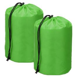 Unique Bargains - Drawstring Bag w/ Toggle & Cinch, Portable Outdoor Ditty Bag, 9x16in & 2pcs for Backpacking/Camping/Traveling - Grass Green