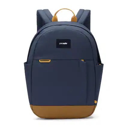 Front. Pacsafe - GO 15L Backpack, Coastal Blue - Coast Blue.