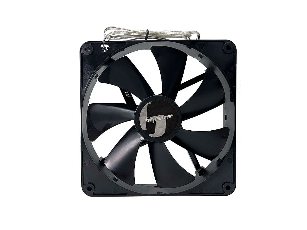 Bluegears - b-Blaster 140mm 2 Ball High Speed 1800 RPM with Extreme Airflow of 103 CFM. 3 pin 3 wires fan - Black