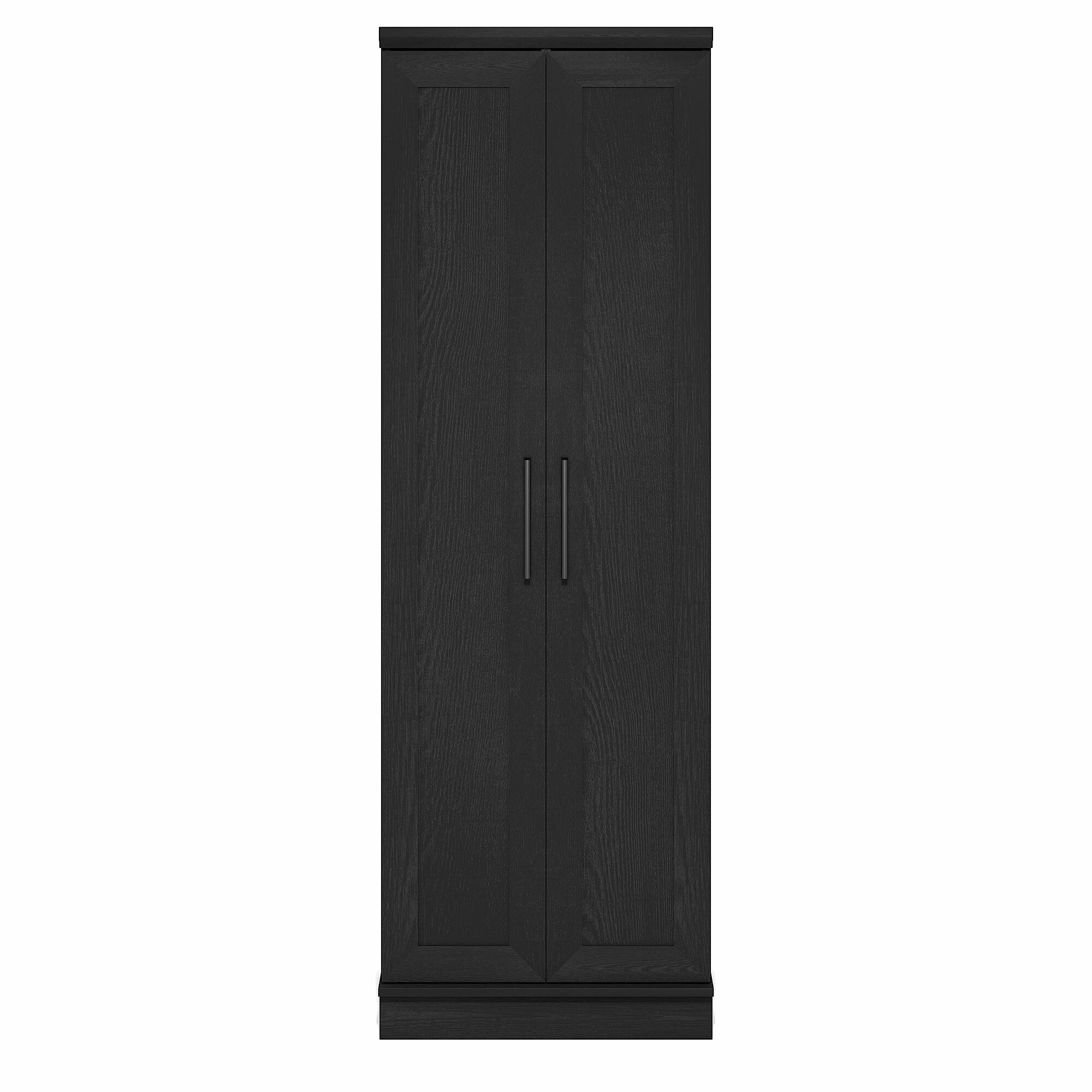 Alt View 5. Furinno - ROBIN Storage Cabinet, Pantry Cabinet with Adjustable Shelves, 23W with 2 Shaker-Doors, Kitchen Cabinet - Black Woodgrain.