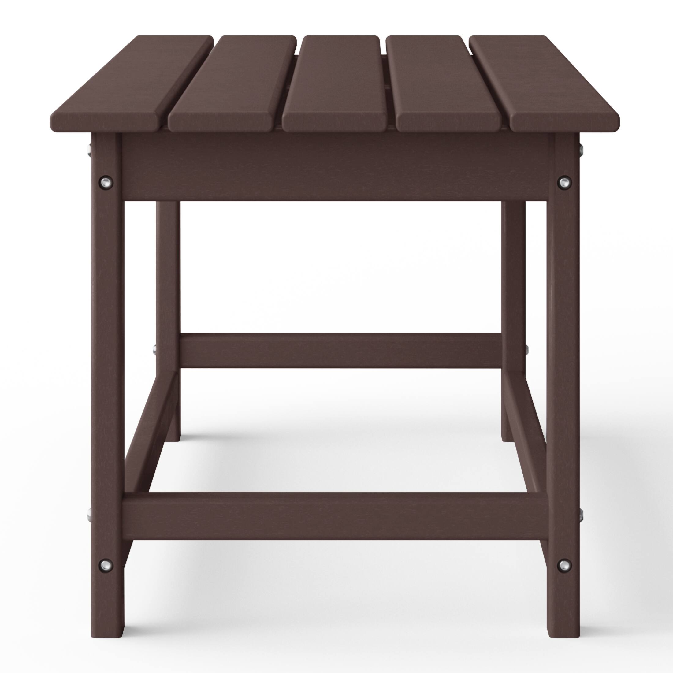 Alt View 1. WestinTrends - WestinTrends Malibu 35" length outdoor Coffee table for Adirondack chair - Dark Brown.