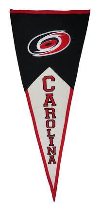 Front. Winning Streak Sports - Carolina Hurricanes NHL GIANT SIZE 17x40 Classic Wool Pennant (BUNCH of JERKS) - Multi.