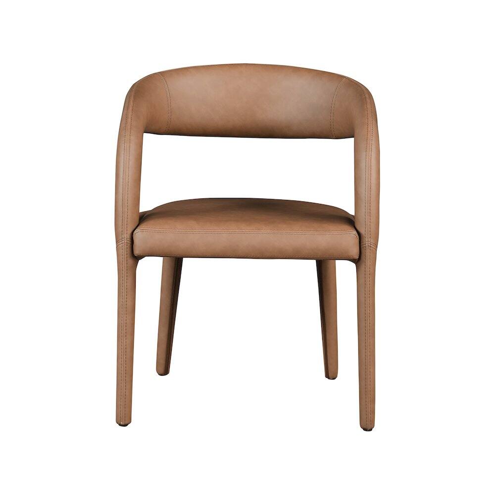 Alt View 3. Meridian Furniture - Sylvester Brown Vegan Leather Dining Chair - Brown.