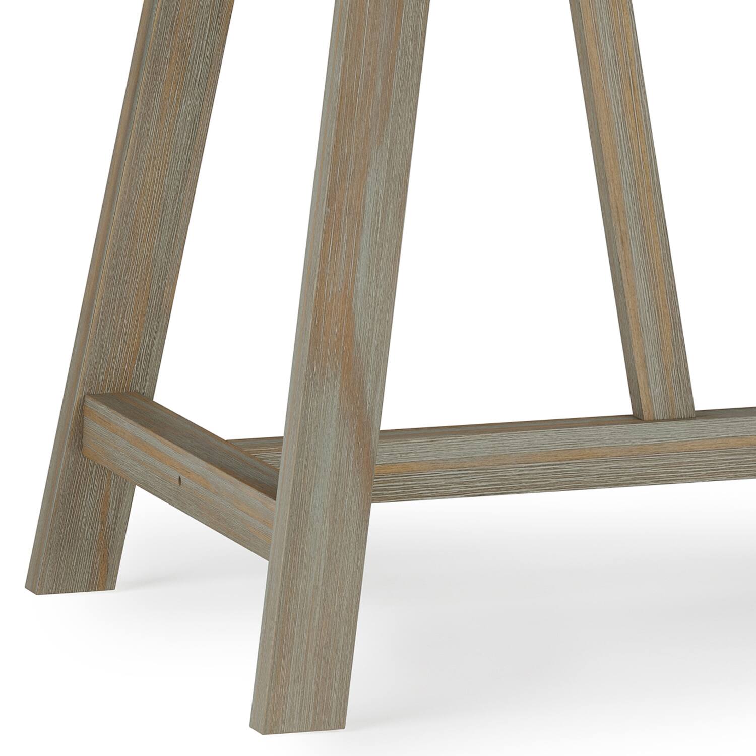 Alt View 9. Simpli Home - Bowman SOLID WOOD Modern Industrial 54 inch Wide Flip Up Desk in Distressed Grey - Distressed Grey.